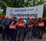 Warnstreik und Kundgebung bei Terex in Crailsheim mit Terex Components und ETS