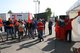 Terex-Belegschaft aus Gerabronn protestiert in Crailsheim