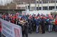 Warnstreik bei Voith in Crailsheim: Einstehen fuer mehr Geld und mehr Zeit