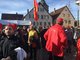 Warnstreik und Demonstration in Neuenstein mit ueber 500 Teilnehmerinnen und Teilnehmern