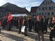 Warnstreik und Demonstration in Neuenstein mit ueber 500 Teilnehmerinnen und Teilnehmern