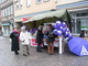 Stand auf dem Milchmarkt in Schwäbisch Hall am Samstag, 6. März