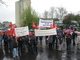 Gemeinsamer Protest bei Huber am 19. April 2005