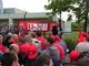 Warnstreik bei Bosch in Crailsheim, gemeinsam mit Alcan