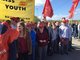 Warnstreik-Kundgebungung bei Bosch in Crailsheim