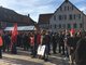 Warnstreik und Demonstration in Neuenstein mit ueber 500 Teilnehmerinnen und Teilnehmern